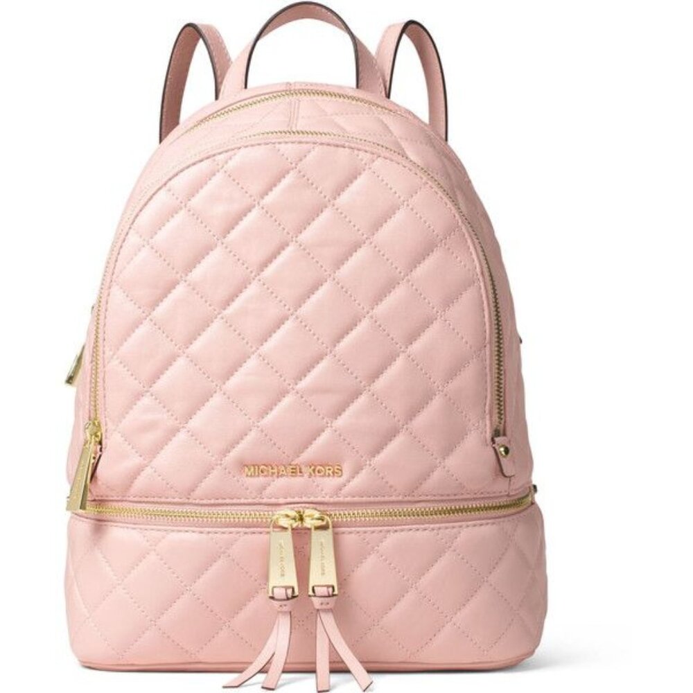 Michael Kors Rhea Pink Quilted Backpack - AS IS